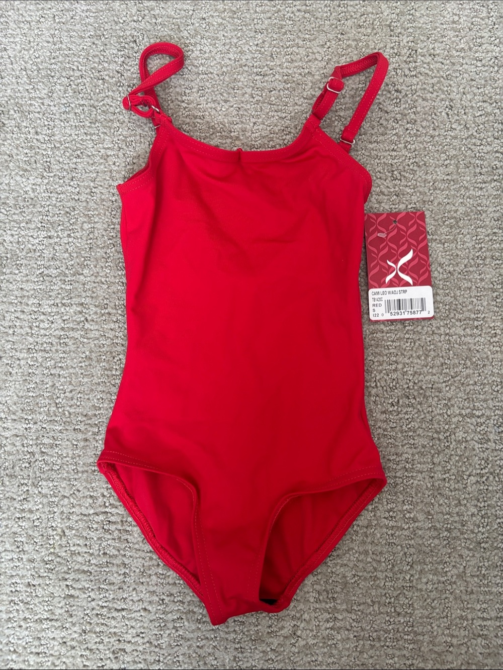 Capezio Bright Red Girls' Adjustable Strap Leotard